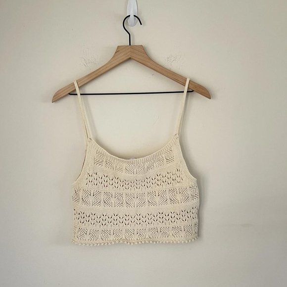 Zara Tops Zara Crochet Knit Crop Top Poshmark